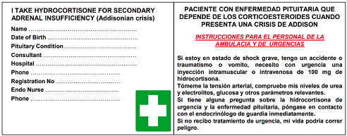 Spanish Language HC Awareness Card