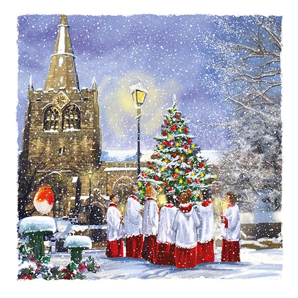 *Out of Stock* Singing around the tree - Christmas card
