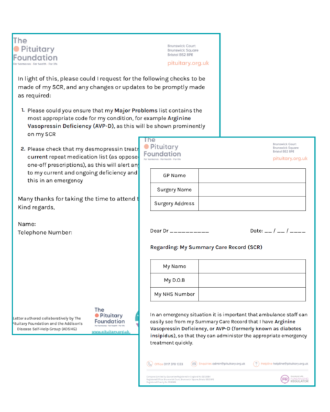 front and back of the letter