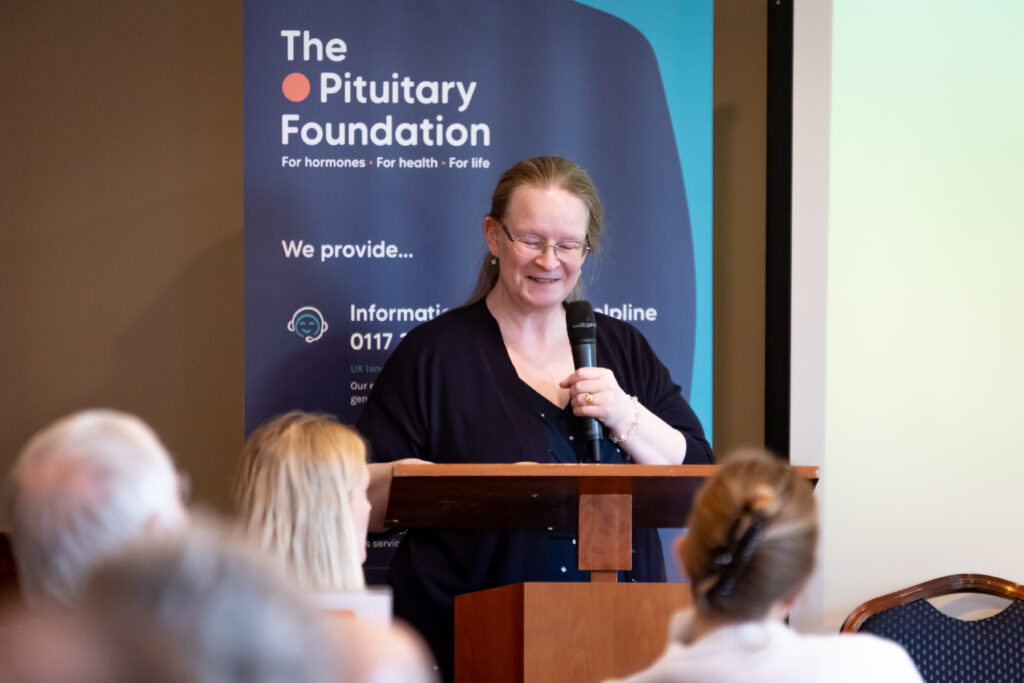 Dr Jackson oictured delivering a talk at a recent conference.