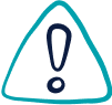 cartoon image of an exclamation mark inside a triangle
