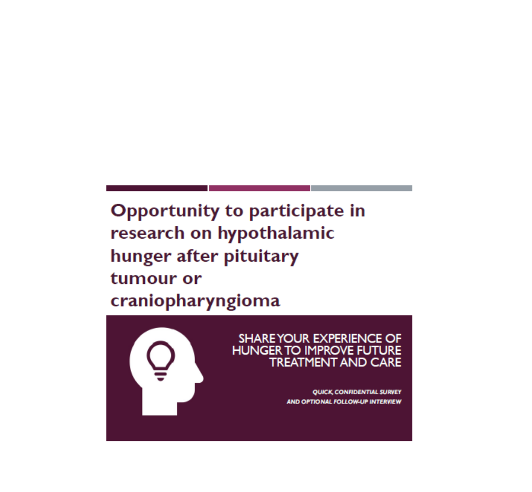 Opportunity to participate in research on hypothalamic hunger after pituitary or craniopharyngioma