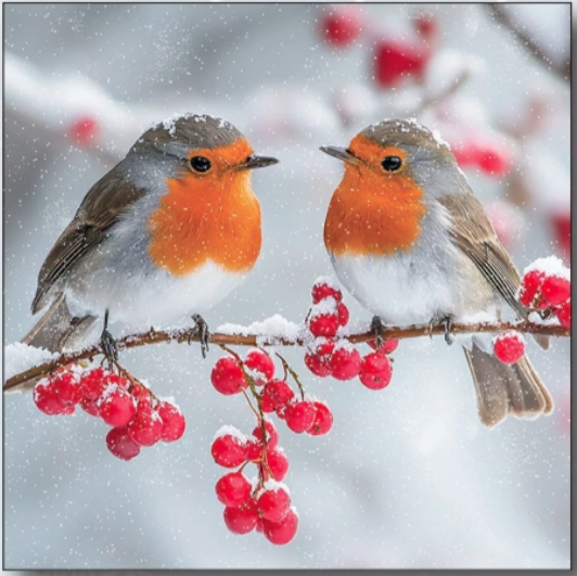 Robin and Berry Duo Christmas Card